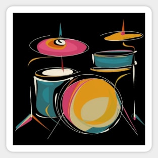 Drums Music Art Sticker